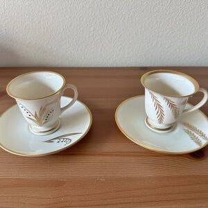 Vintage Demitasse Cups and Saucers | Set of 2 | C. O. Mouness